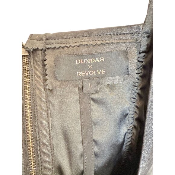 Dundas x REVOLVE Lou Black Leather Corset Dress – Size L - Picture 7 of 8